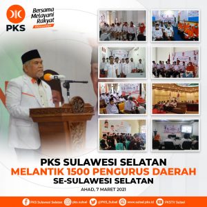 DPW PKS Sulsel Melantik 1500 Pengurus Daerah se-Sulawesi selatan